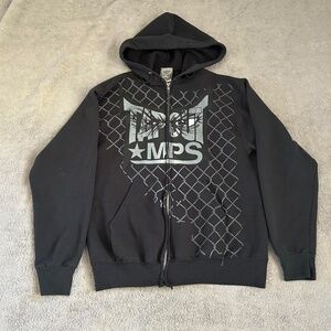 Men's black zip up